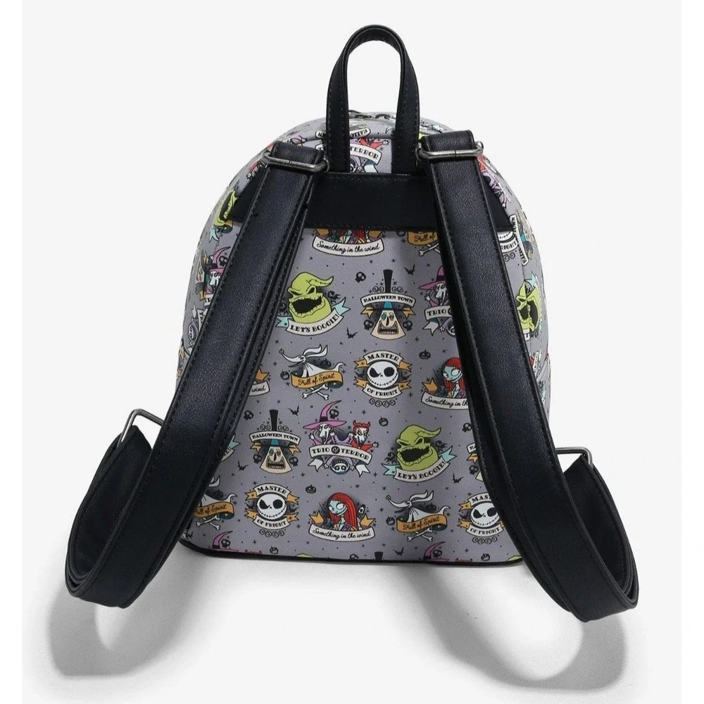 NEW! Loungefly Nightmare Before Christmas Tattoo Art‎ AOP Backpack & Wallet SET!